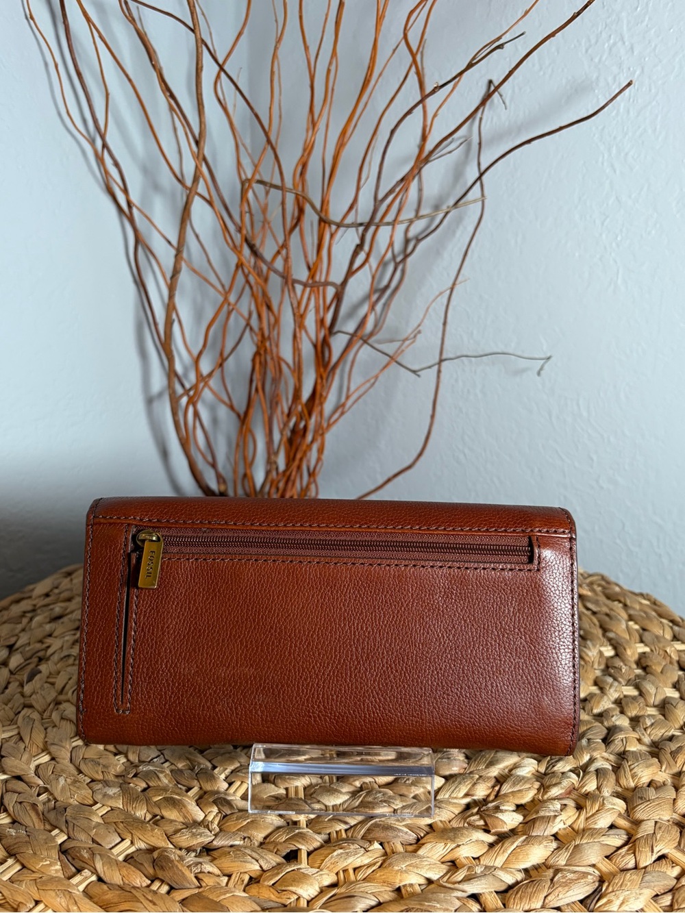 FOSSIL LEATHER FOLD WALLET - Picture 2 of 7